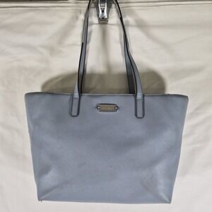 DKNY Saffiano Leather‎ Tote Bag Light Blue Large Shoulder Work Bag Purse